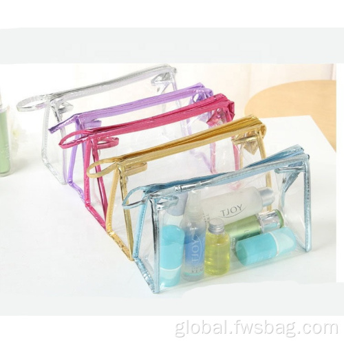 China Clear Cosmetic pouch zipper bag portable cosmetics Manufactory